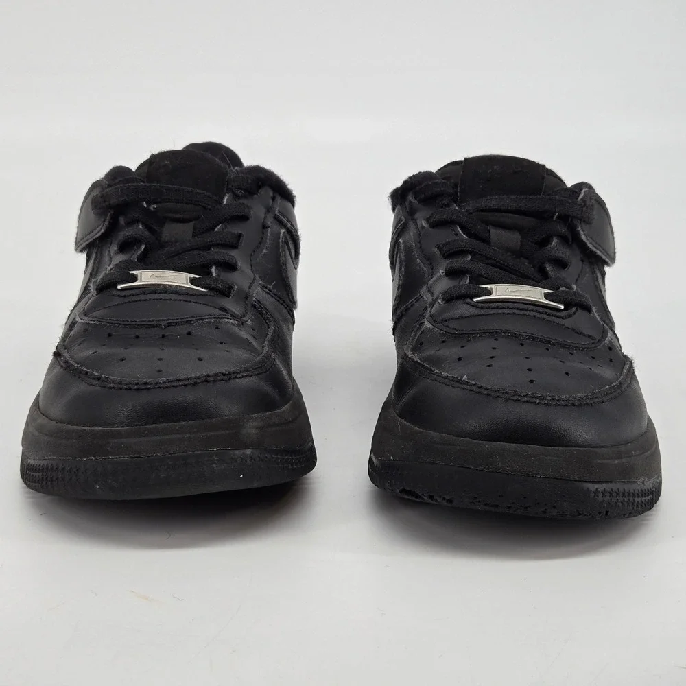 Nike Air Force 1 Low LE Triple Black Kids Toddler Shoes Size 12C FN0237-001